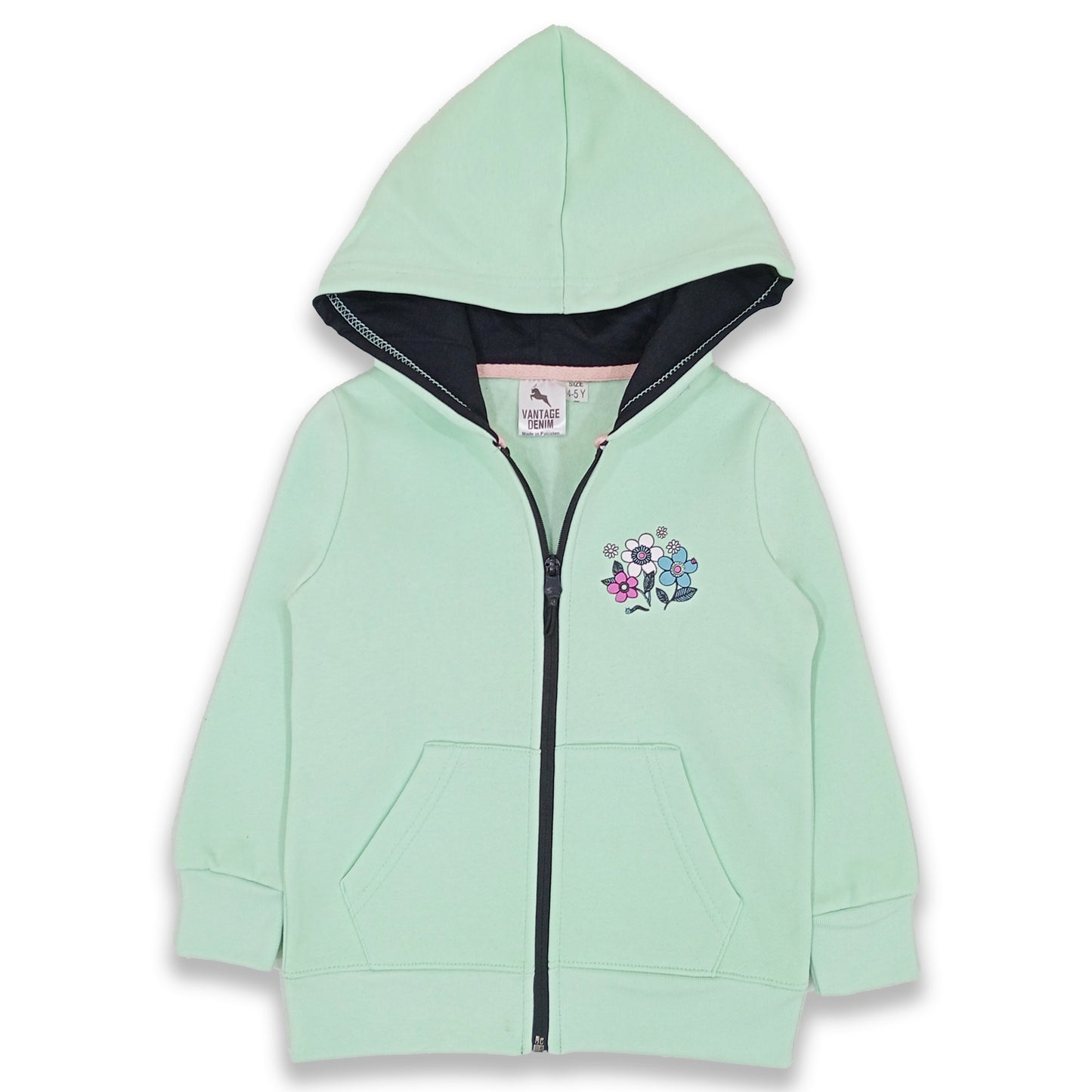 Girls Fleece Zipper Hood