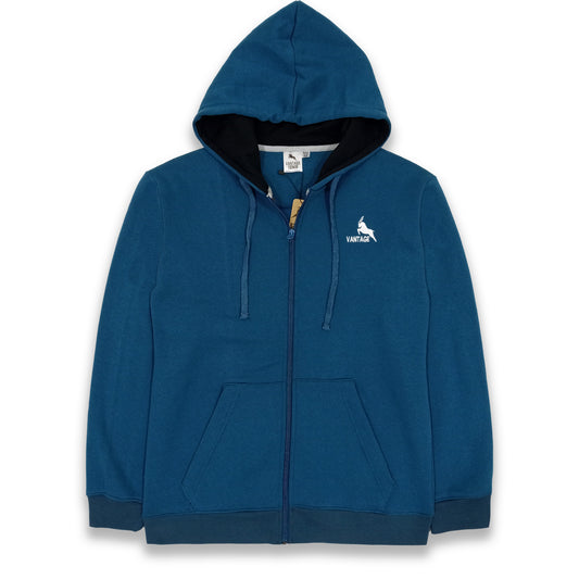 Men Fleece Basic Zipper Hood