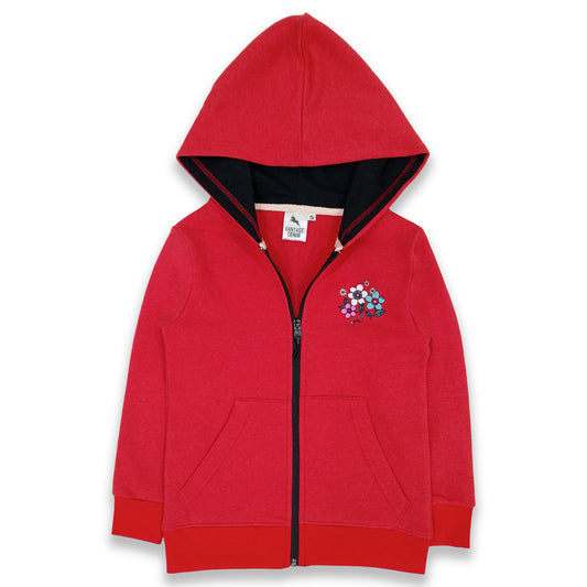 Girls Fleece Zipper Hood