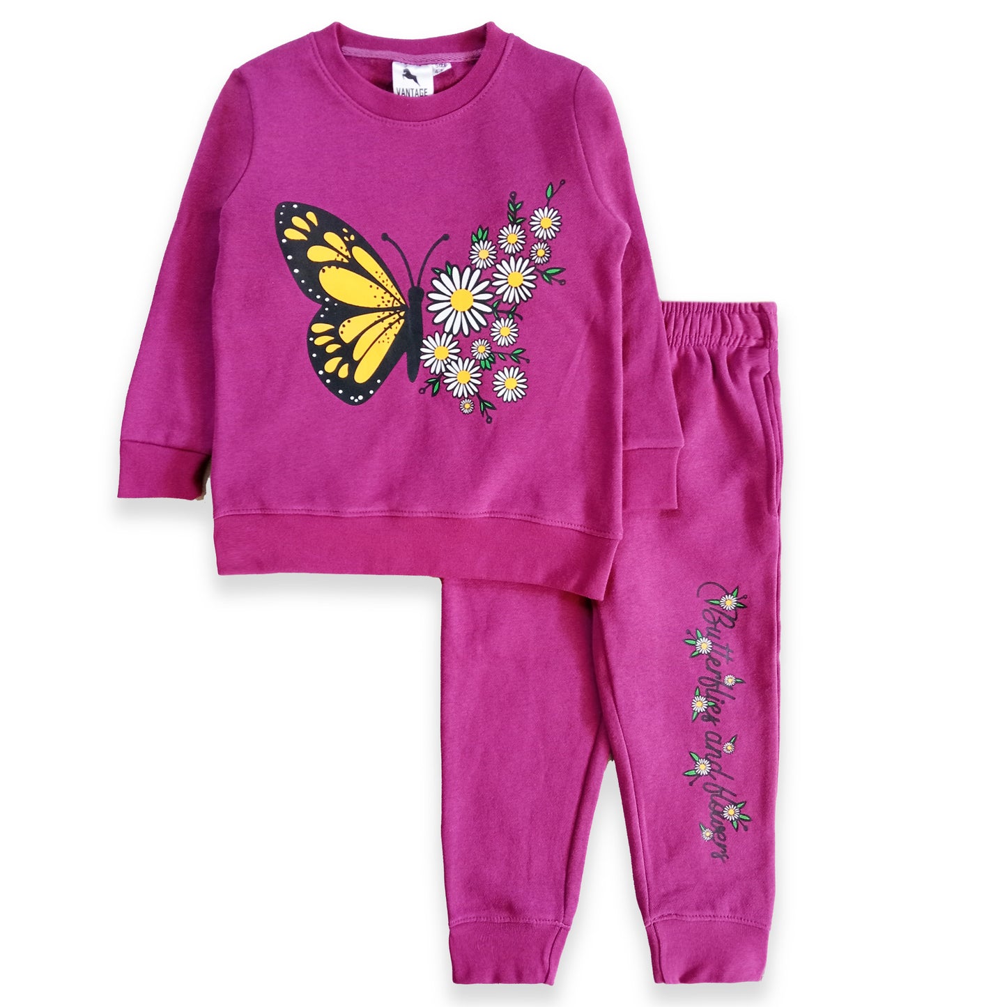 Girls Fleece Butterfly sweat shirt