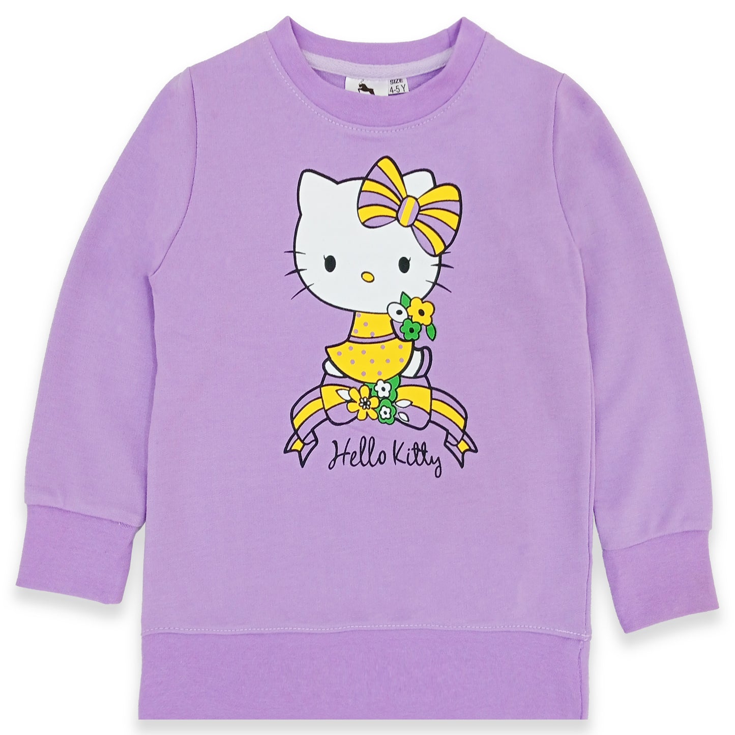 Girls Terry Kitty Basic Sweat Shirt