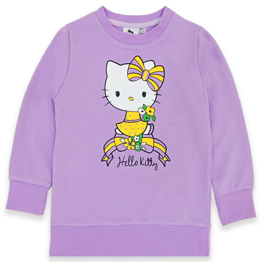 Girls Terry Kitty Basic Sweat Shirt