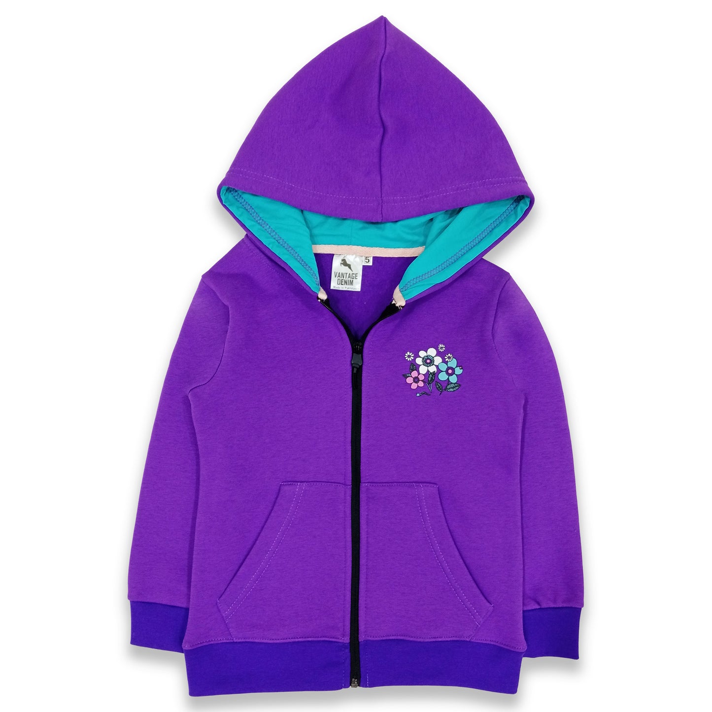 Girls Fleece Zipper Hood