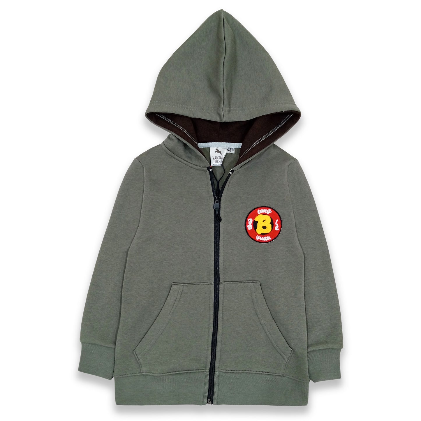 Kids Fleece Zipper Hood Suit