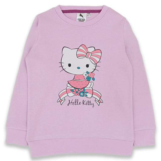 Girls Hello Kitty Fleece Sweat Shirt