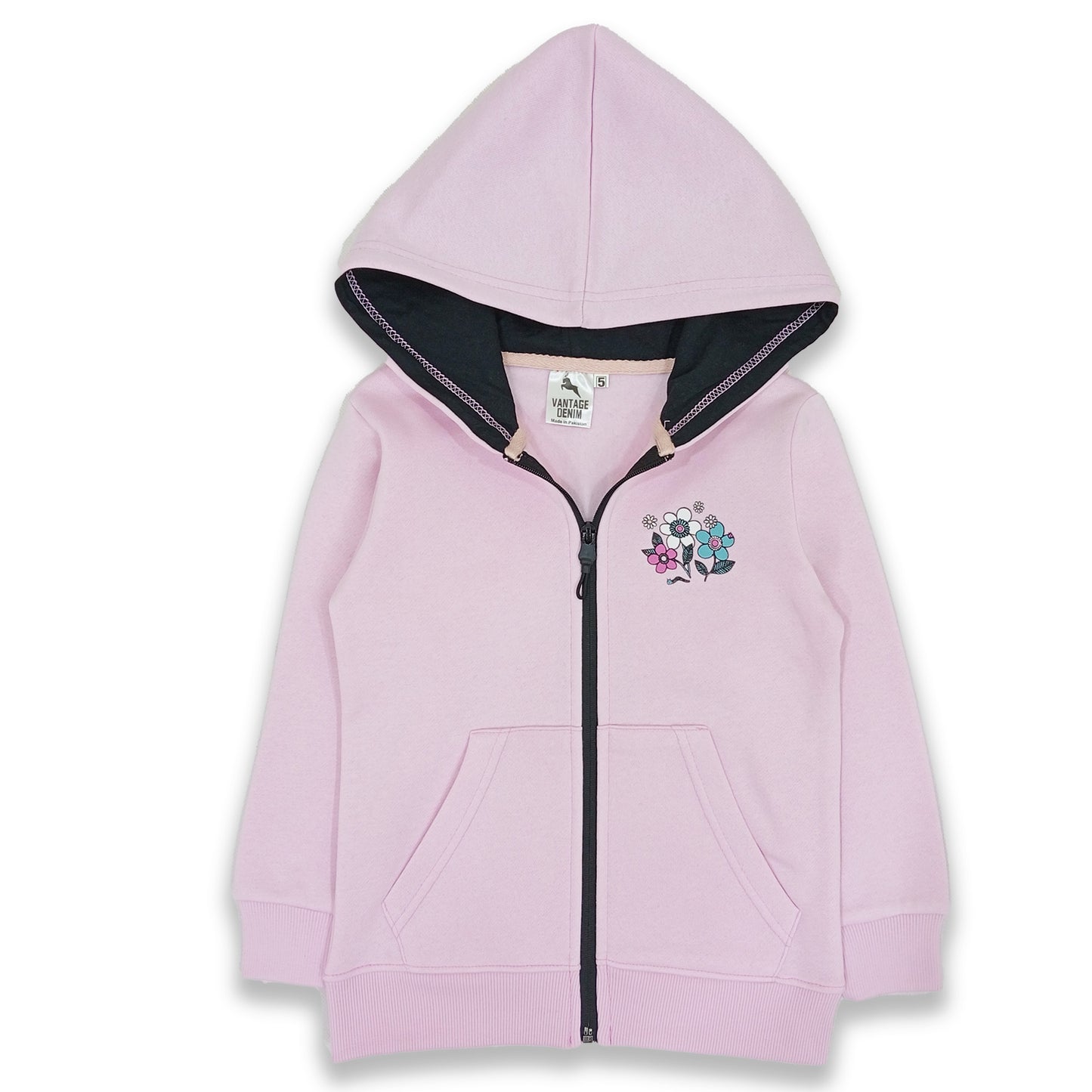 Girls Fleece Zipper Hood