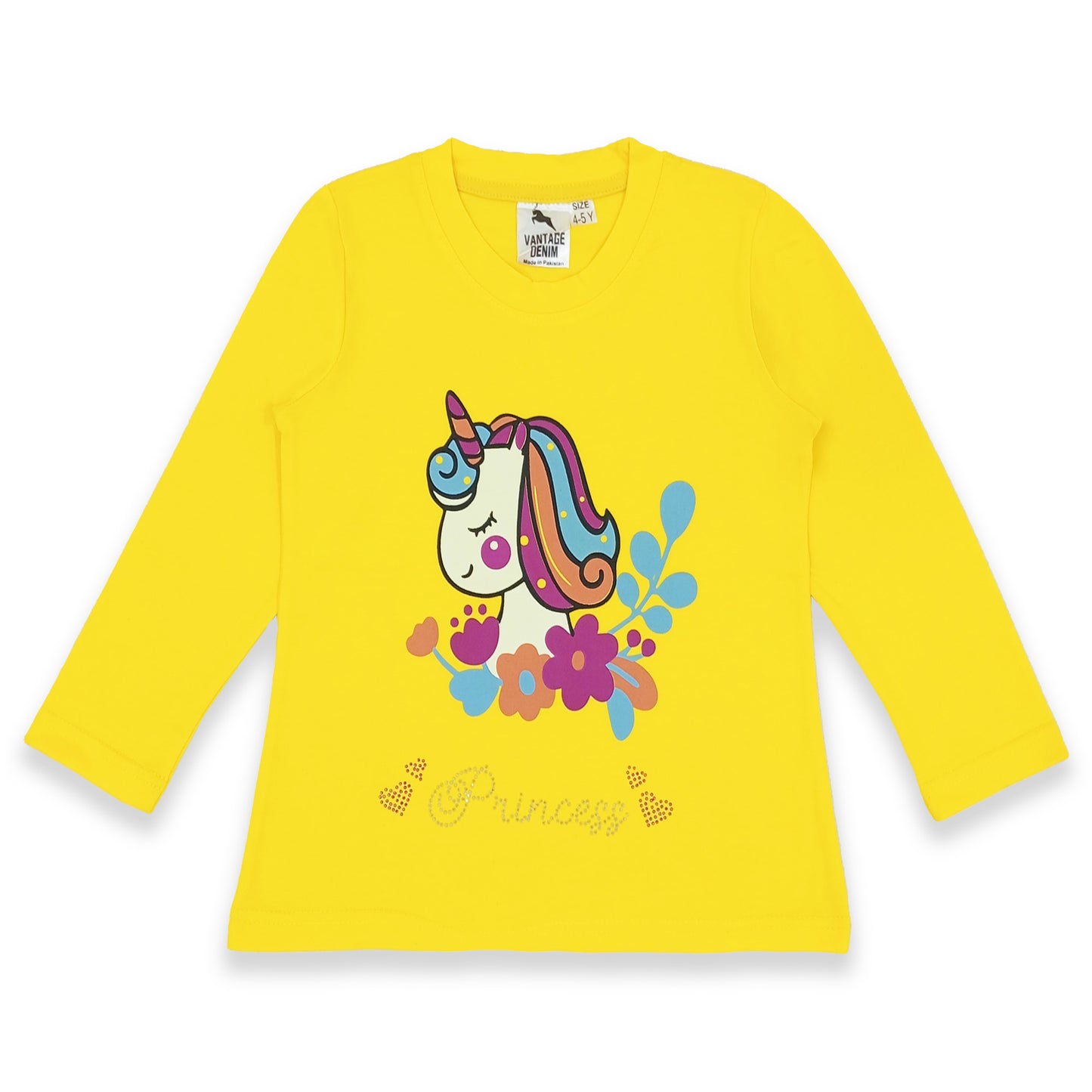 Girls Unicorn Lycra Fashion T-Shirt