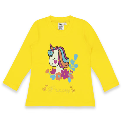 Girls Unicorn Lycra Fashion T-Shirt