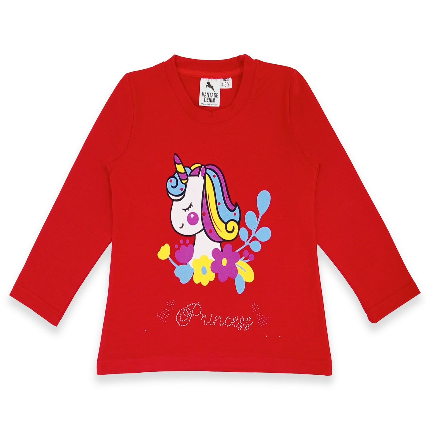 Girls Unicorn Lycra Fashion T-Shirt